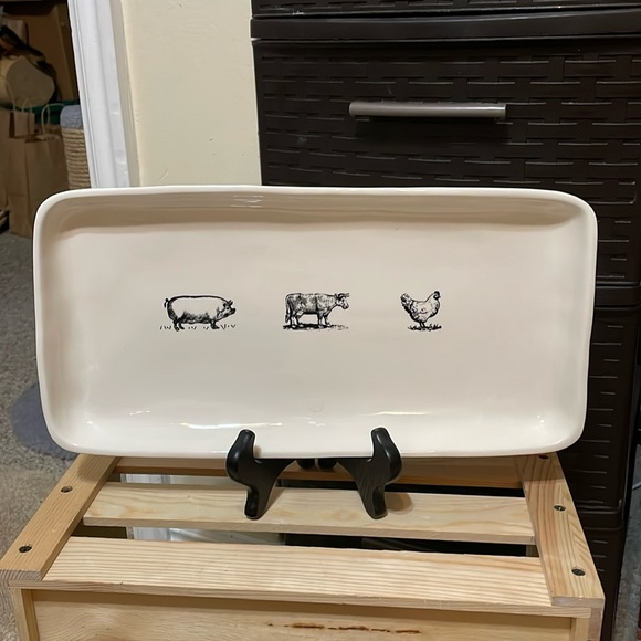 Magenta Exclusive Rae Dunn Farmline Farm Animals Rectangle Serving Platter - Picture 1 of 6